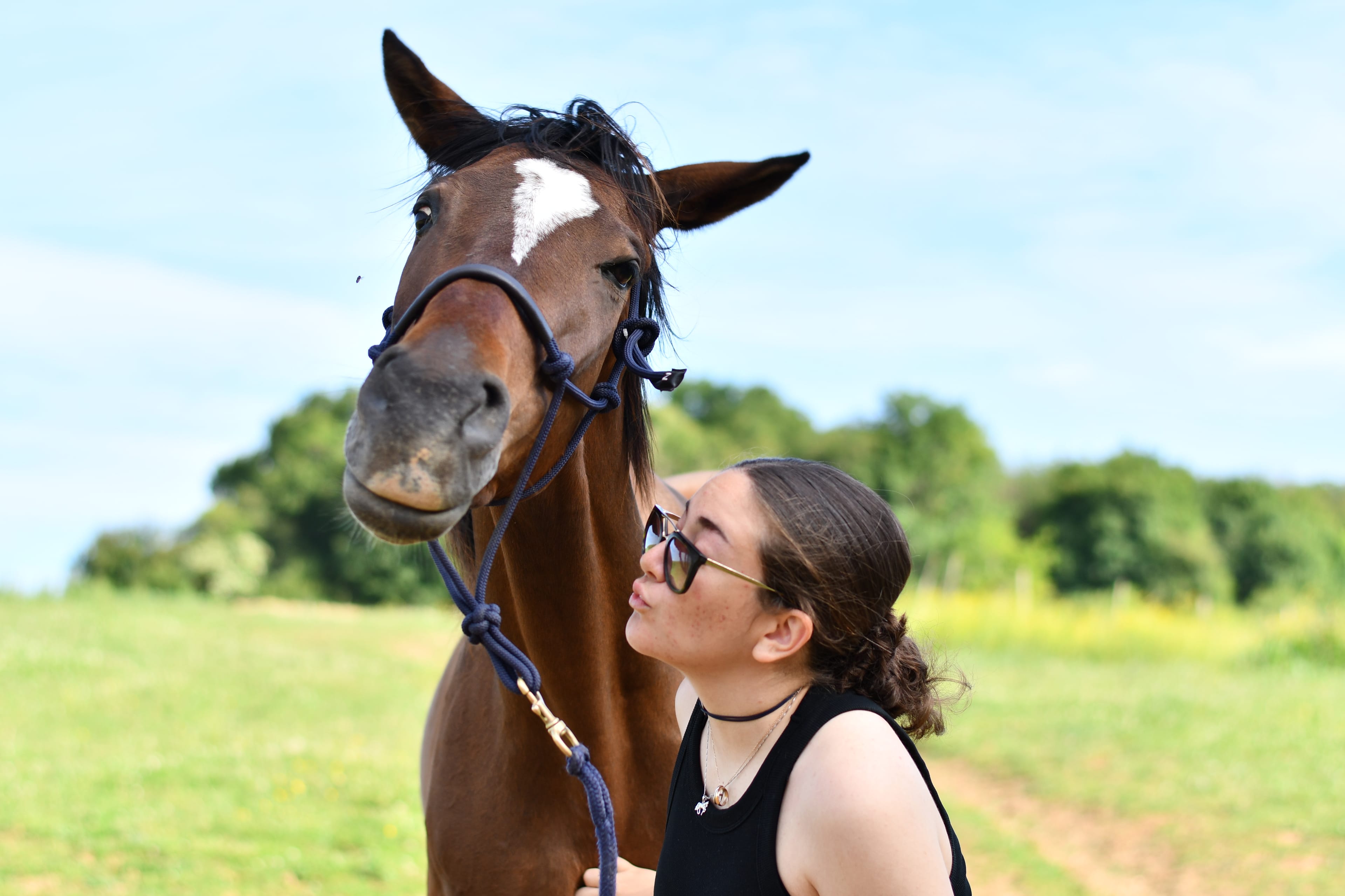 Cheval et sa propriétaire